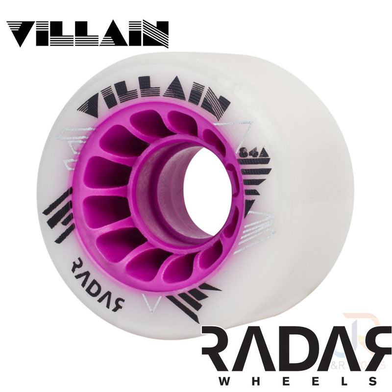 Radar Skates Villain Narrow 59mm 84a Wheels, White 4 Pack  (Set Of 4)