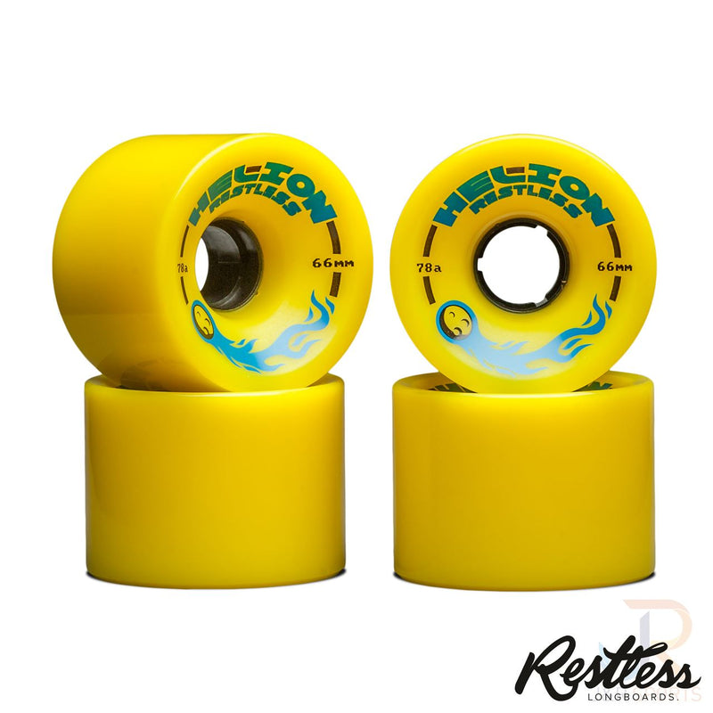 Restless Helion 66mm/78a Wheels, Yellow  (Set Of 4)
