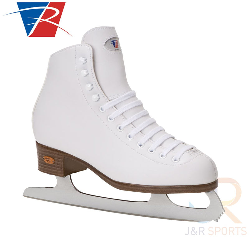 Riedell White Ribbon Ice Skates,