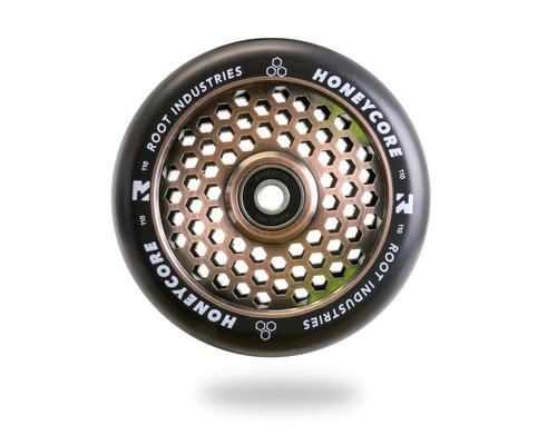 Root Industries Scooters Honeycore Stunt Scooter Wheels 110mm, Black/Copper Scooter Wheels Root Industries 