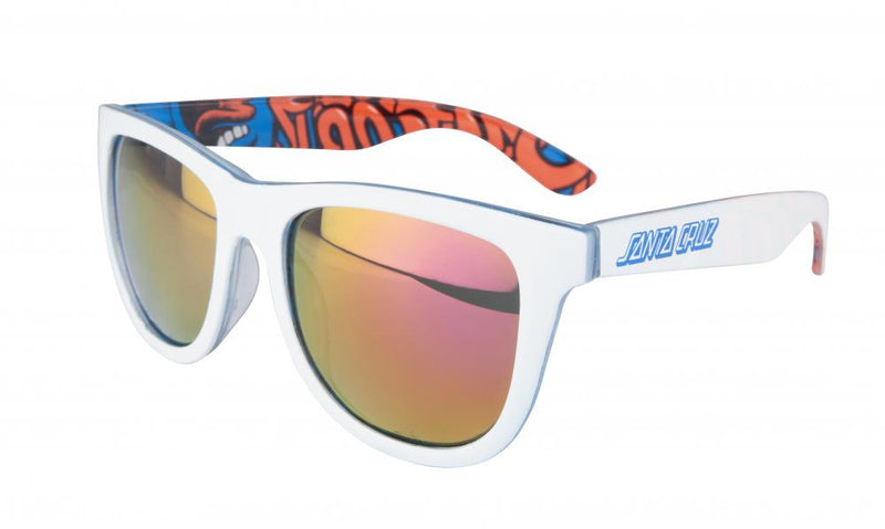 Santa Cruz Skateboards Screaming Insider Sunglasses, White/Blue