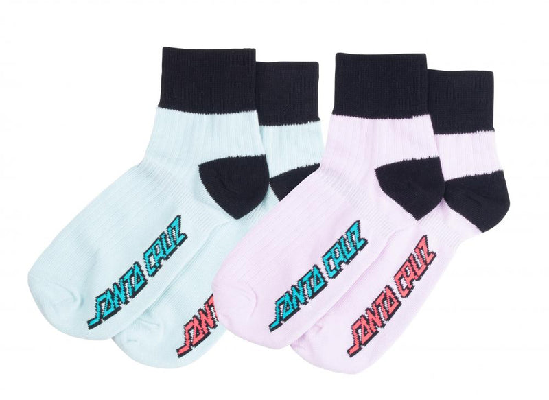 Santa Cruz Skateboards Zone Woman's Socks, Assorted (2 Pack)