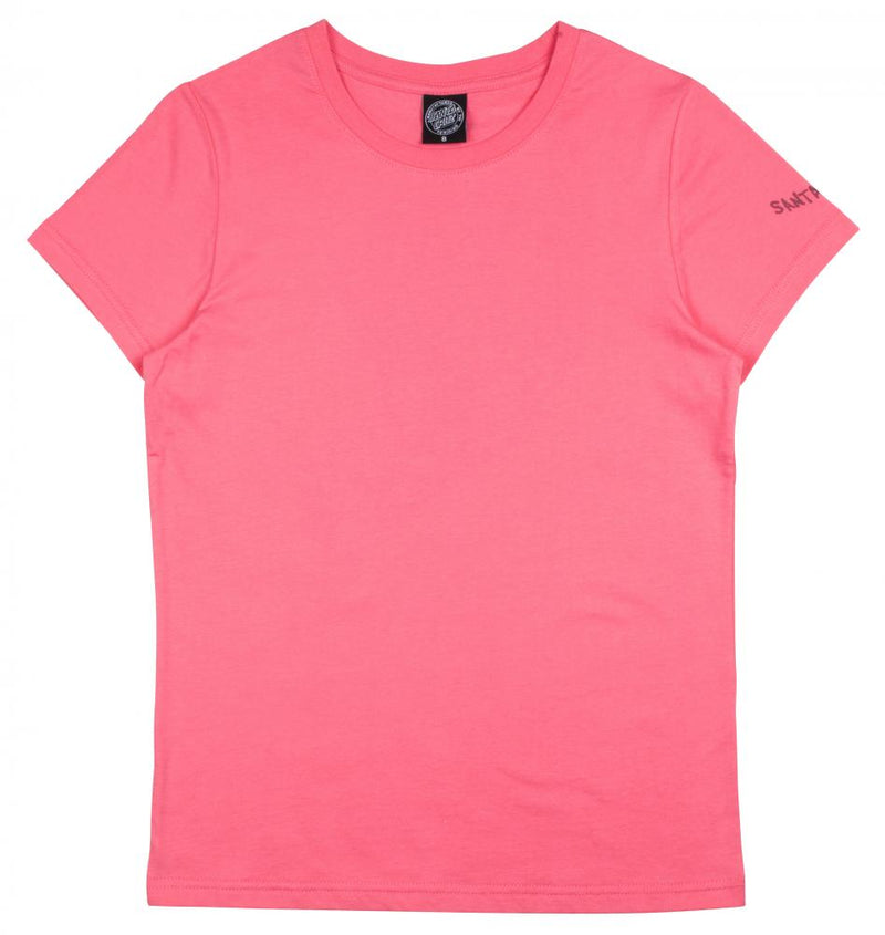 Santa Cruz Skateboards Speckled Hand Woman's Skateboard T-Shirt, Pink Lemonade
