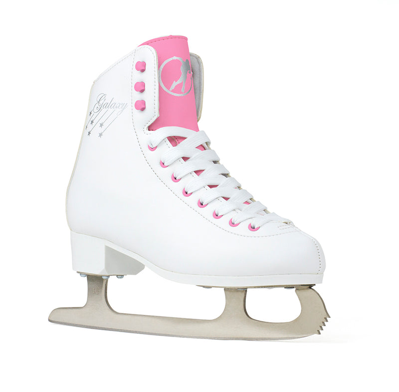 SFR Skates Galaxy Cosmo Ice Skates, White/Pink