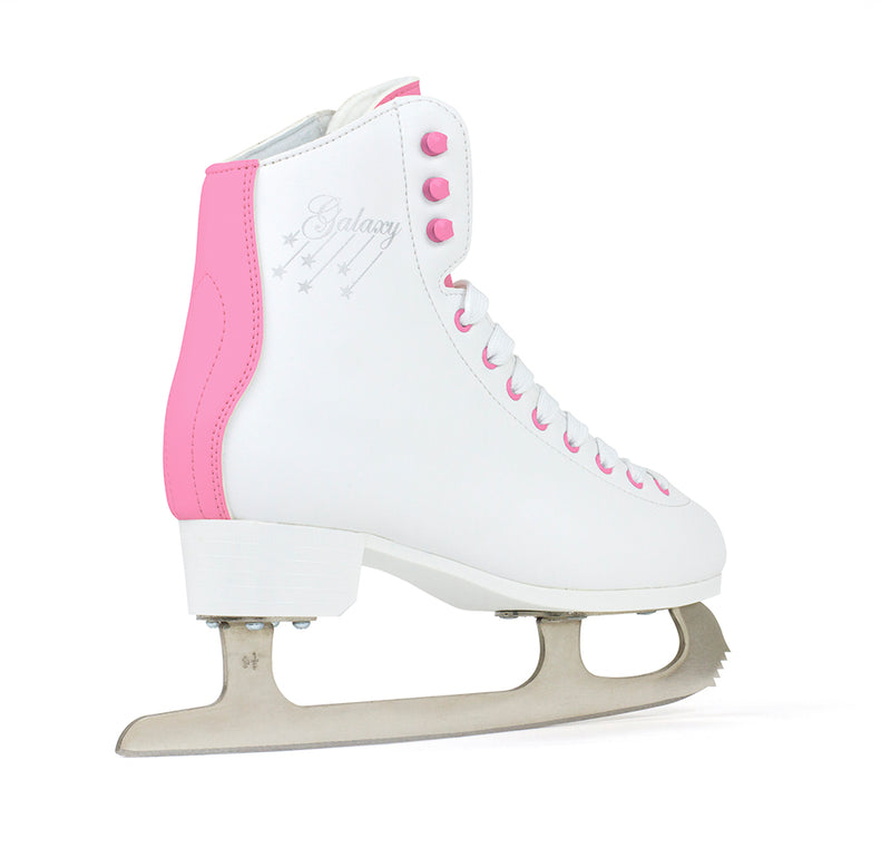 SFR Skates Galaxy Cosmo Ice Skates, White/Pink