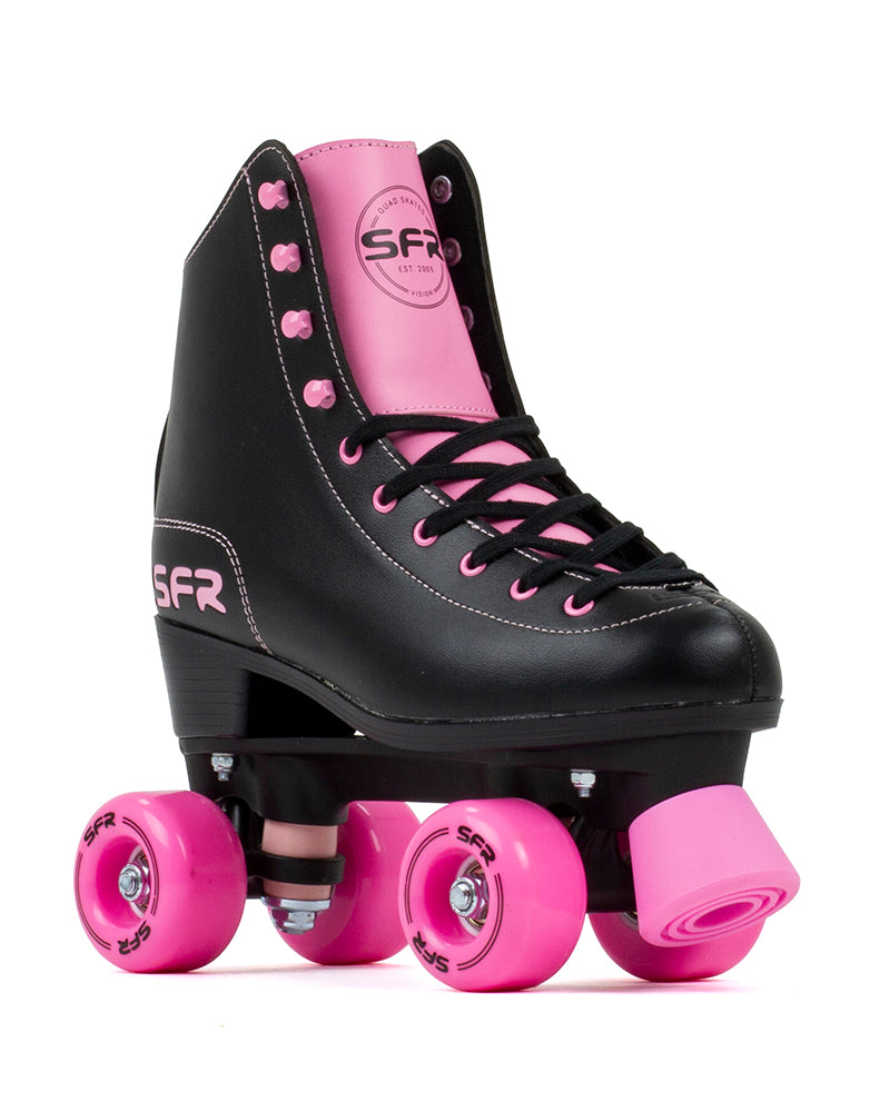 SFR Figure Complete Quad Roller Skates, Black/Pink