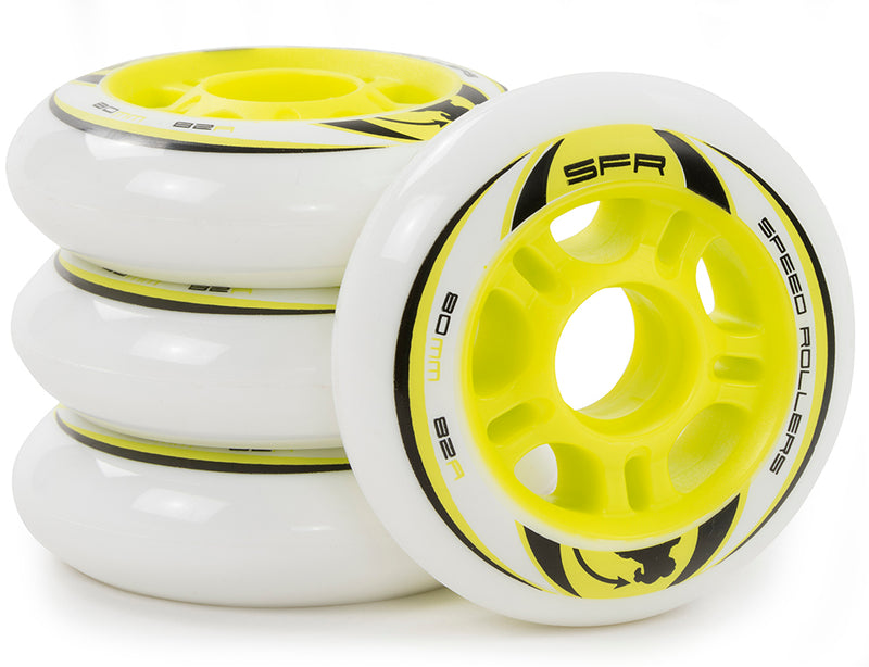 SFR Skates Team Inline Skate Wheels 76mm, White