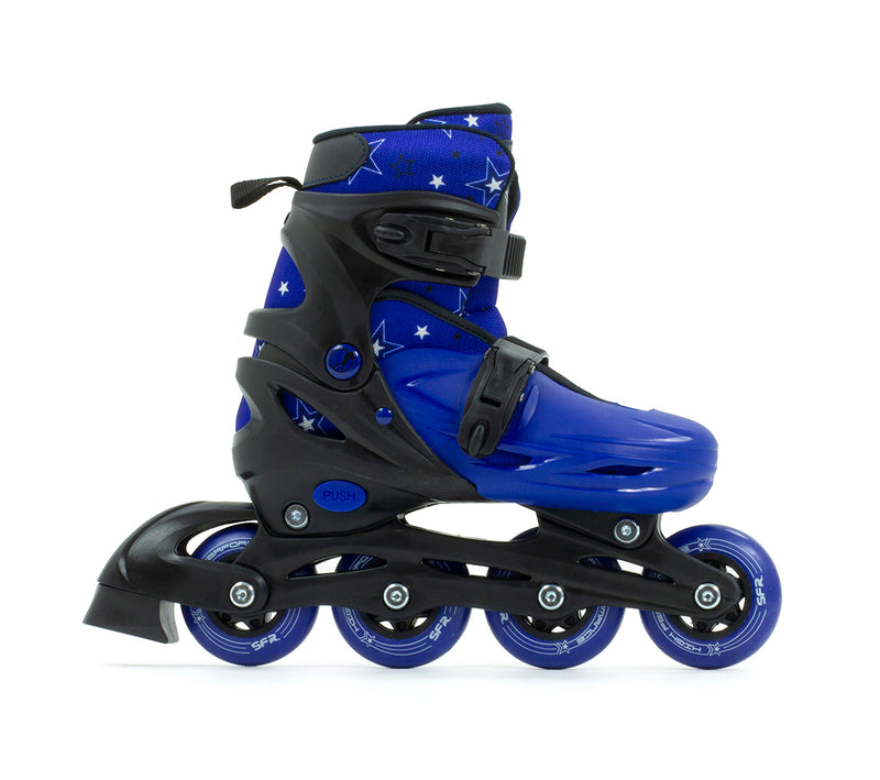SFR Skates Plasma Kids Adjustable Skates, Blue/Black