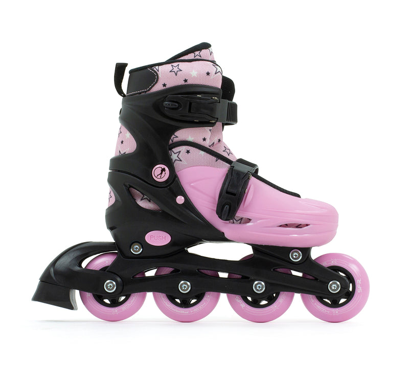 SFR Skates Plasma Kids Adjustable Skates, Pink/Black
