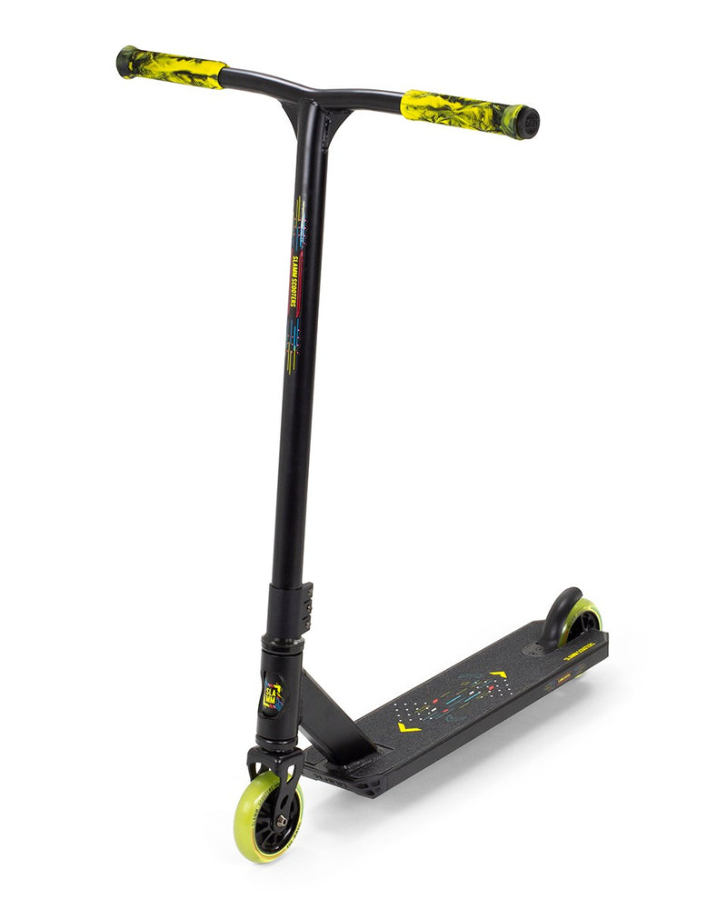 Slamm Scooters Classic V9 Complete Stunt Scooter, Black/Yellow