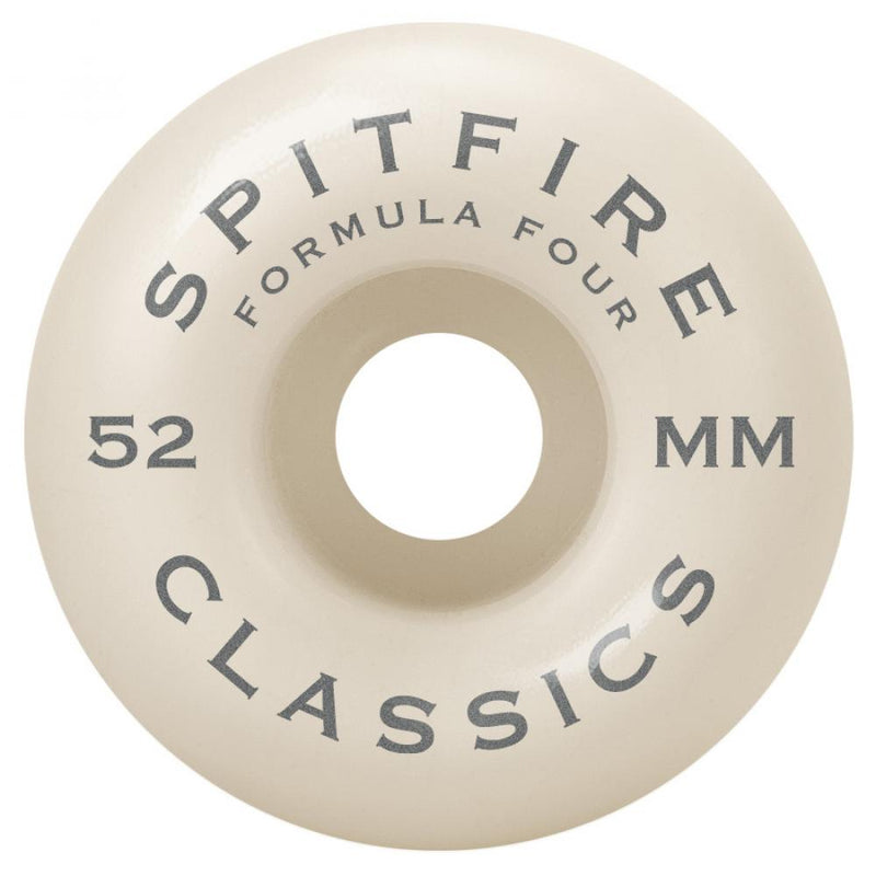 Spitfire Wheels Formula Four Classics 99 52mm, Natural  (Set Of 4)