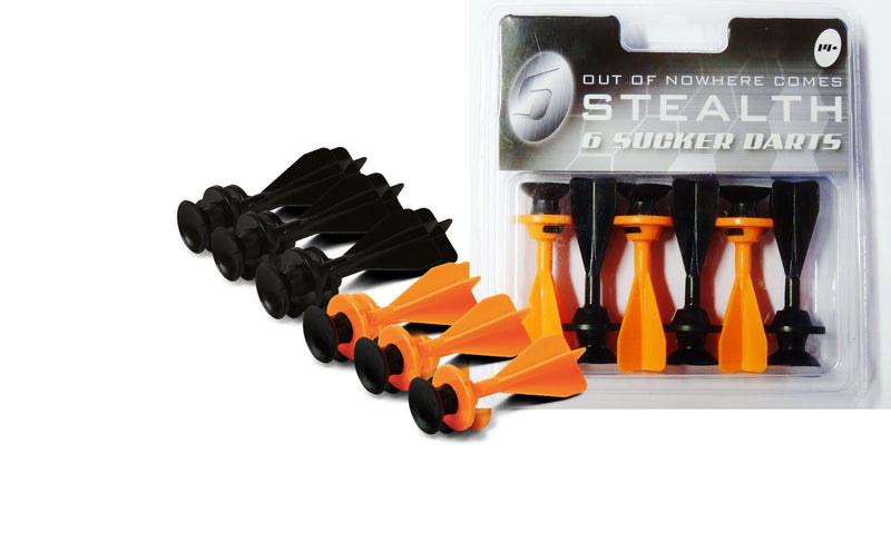 Petron Sports Stealth Spare Sucker Arrow Refill 6 Pack, Black/Orange