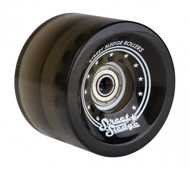 Street Sledge wheels Rocket Wheels 70mm 78A Abec 7s, Clear Black  (Set Of 4)