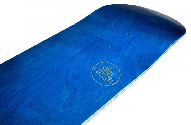 Sushi Skateboard Deck, Pagoda Stamp - Blue 8.125" Skateboard Decks Sushi 