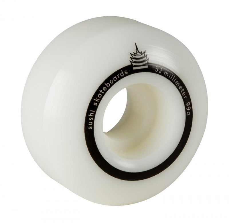 Sushi Skateboard Wheels Pagoda Team V2 White - 52mm Skateboard Wheels Sushi 