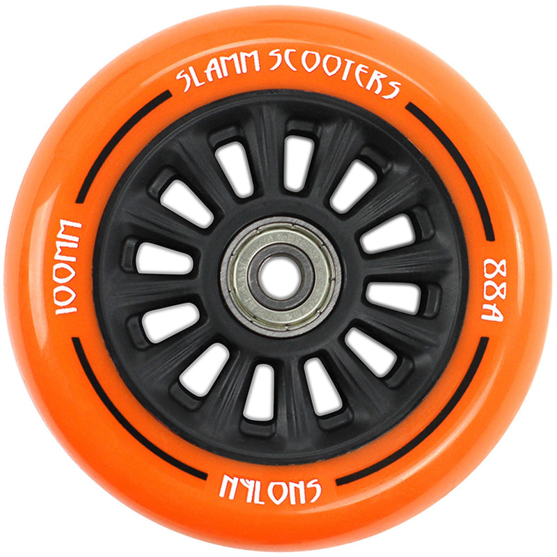 Slamm Scooter Wheel Nylon Core - 100mm Orange Scooter Wheels Slamm 