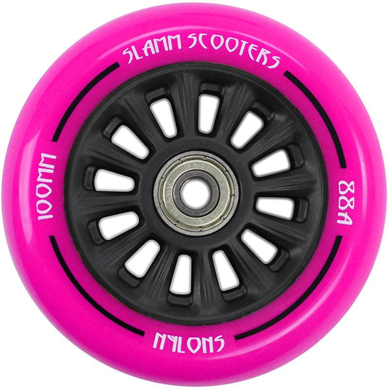 Slamm Scooter Wheel Nylon Core - 100mm Pink Scooter Wheels Slamm 
