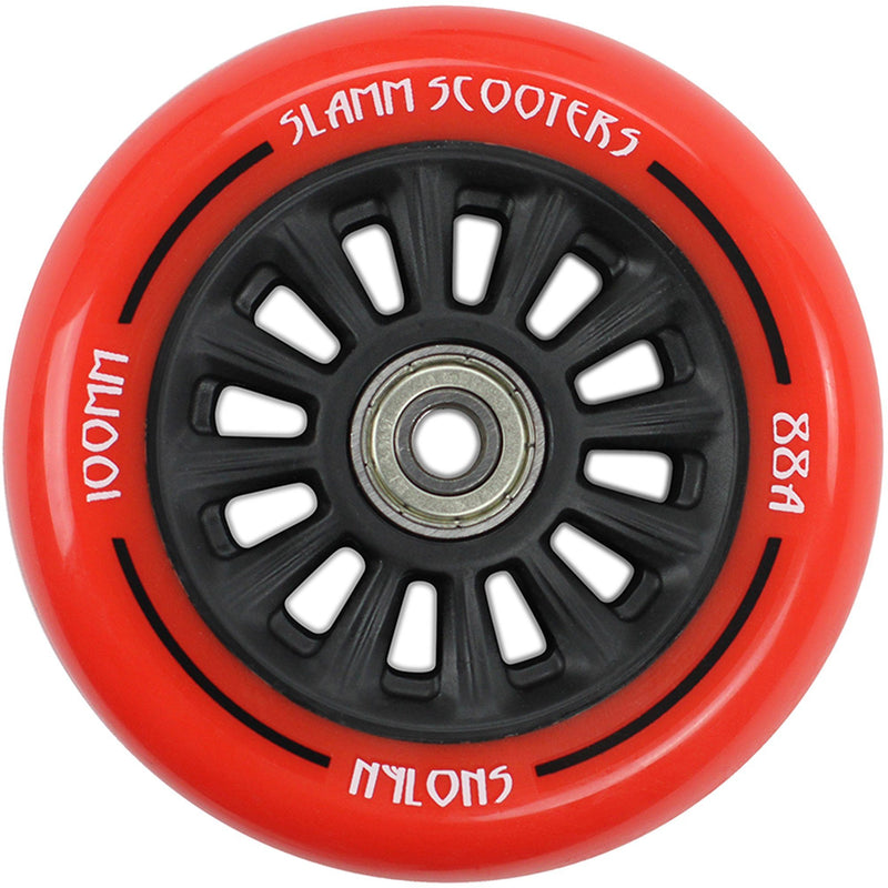 Slamm Scooter Wheel Nylon Core - 100mm Red Scooter Wheels Slamm 