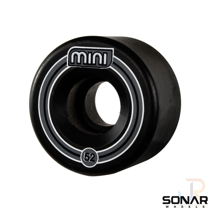 Sonar Mini 52mm Skateboarding Wheels, Black  (Set Of 4)