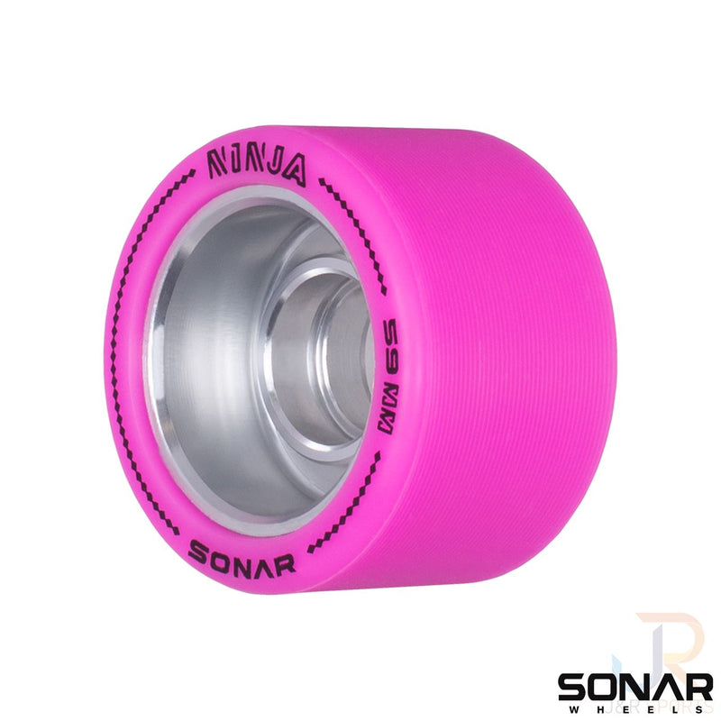 Sonar Ninja Agile 59mm Skateboarding Wheels, Pink  (Set Of 4)