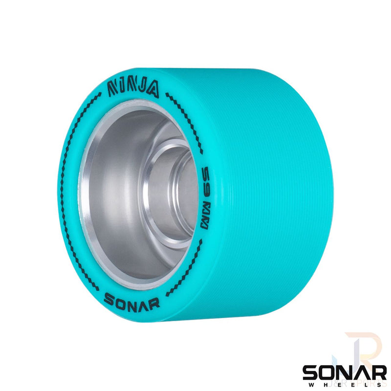 Sonar Ninja Agile 59mm Skateboarding Wheels, Teal  (Set Of 4)