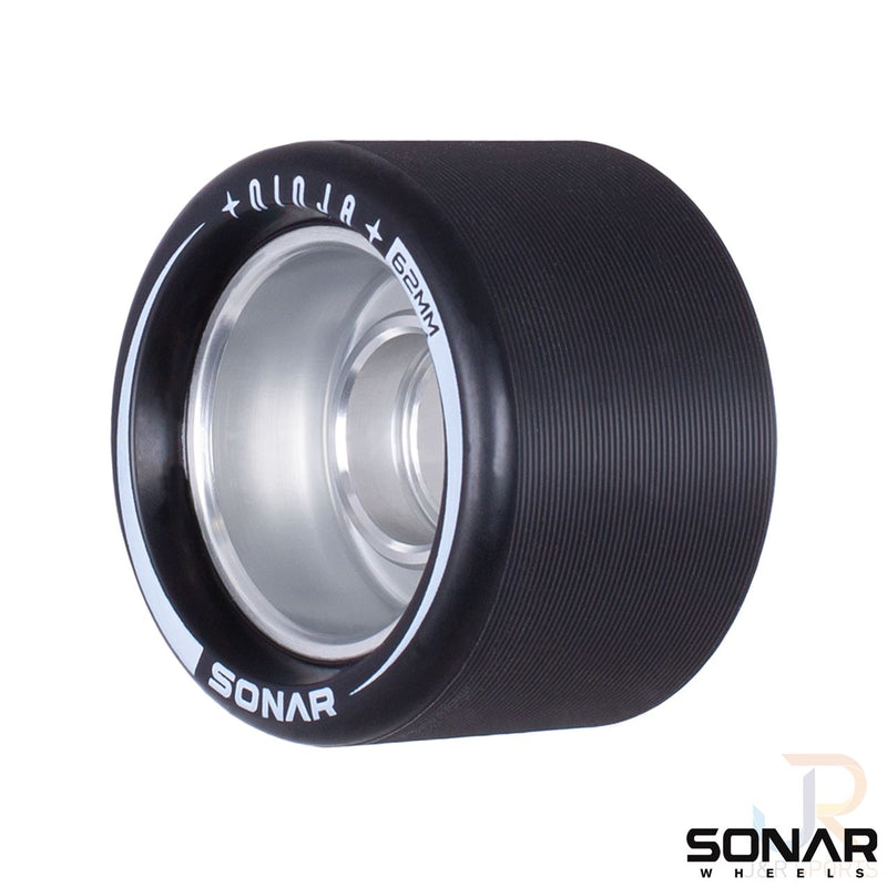 Sonar Ninja Speed 62mm Skateboarding Wheels, Black  (Set Of 4)