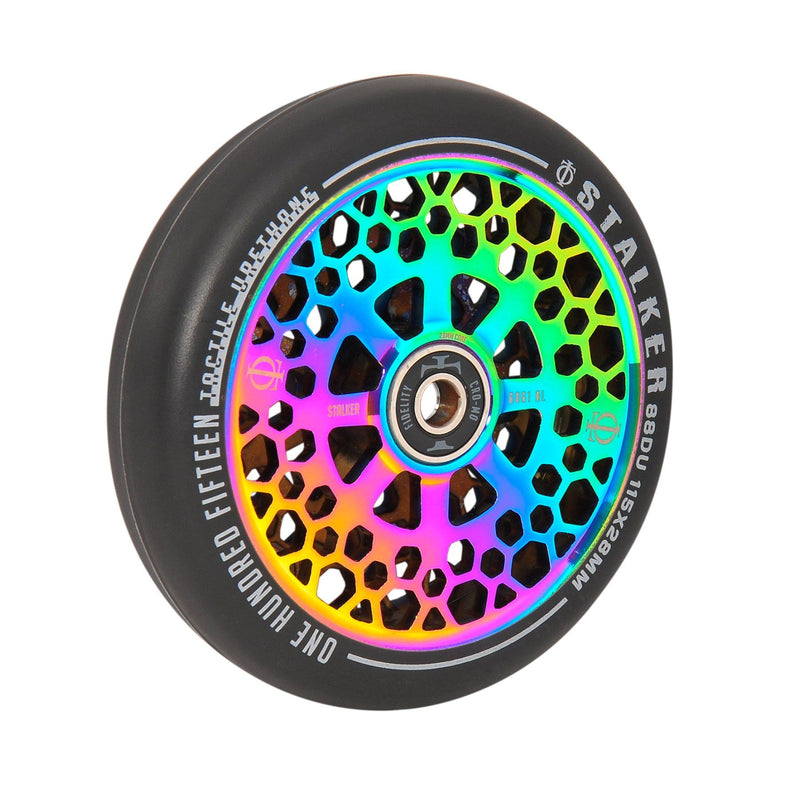 Oath Stalker Scooter Wheels (Pair) 115mm - Neo Chrome Scooter Wheels Oath 