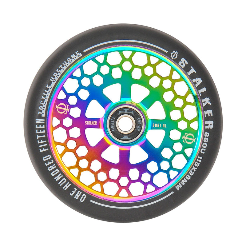 Oath Stalker Scooter Wheels (Pair) 115mm - Neo Chrome Scooter Wheels Oath 