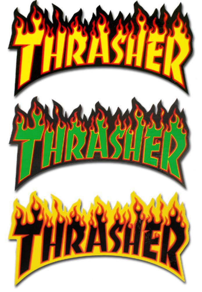 Thrasher Magazine Flame Logo Skateboard Sticker Pack (25)