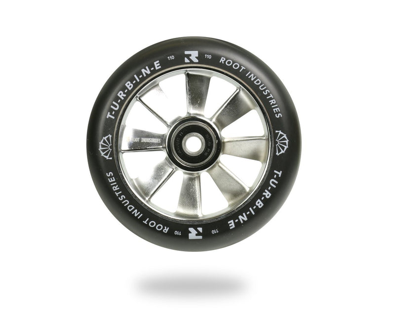 Root Industries Scooters Turbine Stunt Scooter Wheels 110mm, Black/Chrome Scooter Wheels Root Industries 