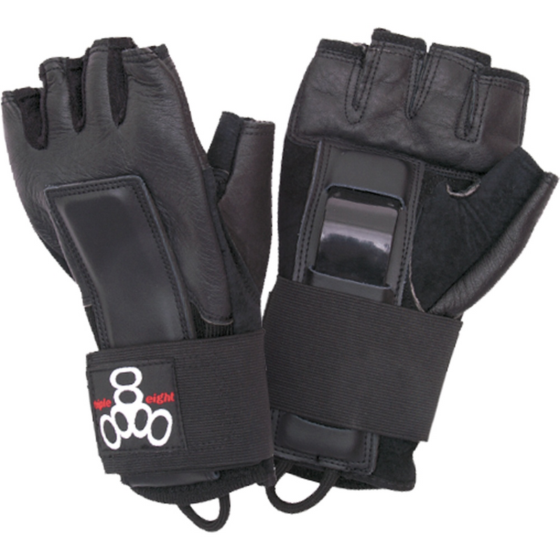 Triple 8 Protection Hired Hands Protective Gloves, Black