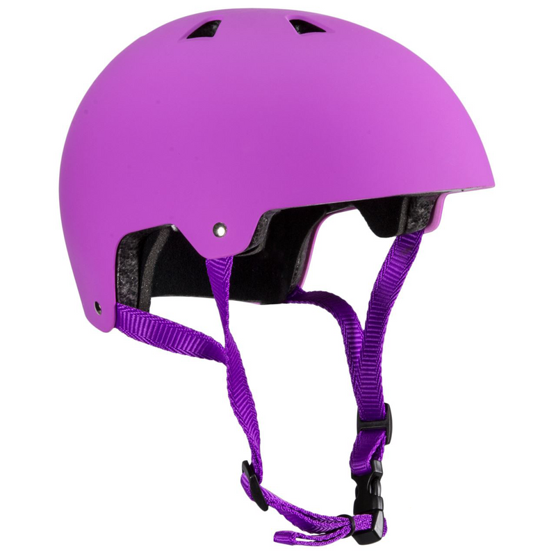Harsh ABS Helmet, Purple with Purple Straps