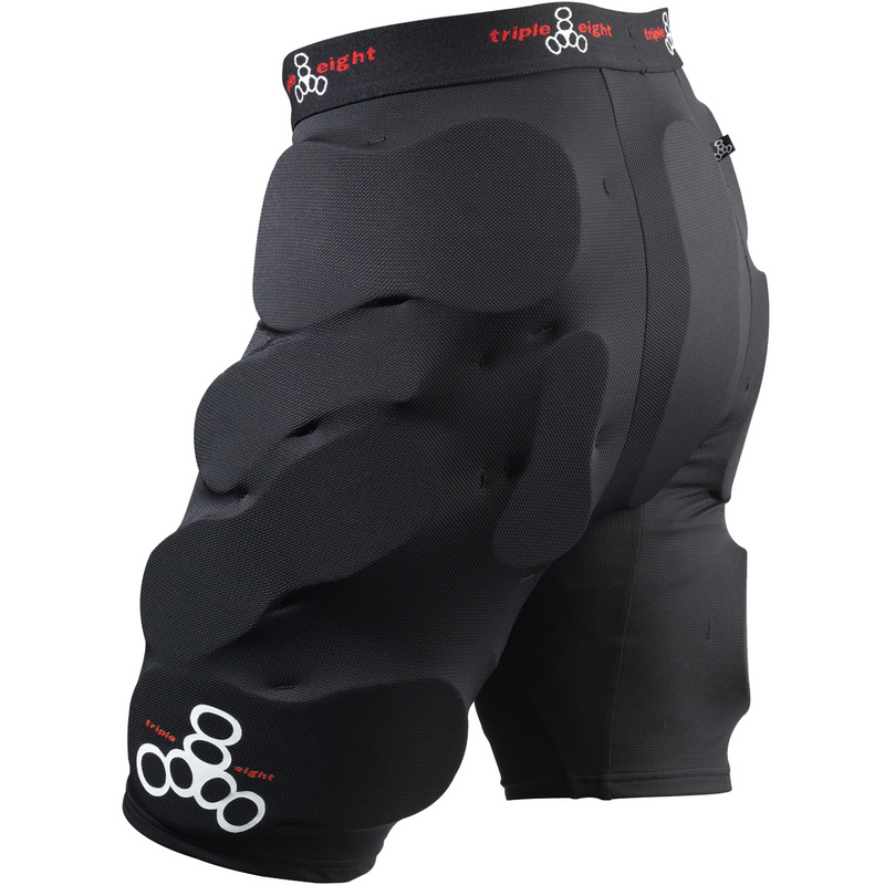 Triple 8 Protection Skate/BMX Bumsaver Protective Shorts, Black