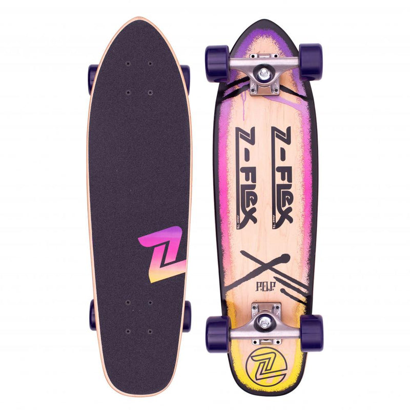 Z-Flex Skateboards P.O.P 27" Complete Cruiser, Purple Fade