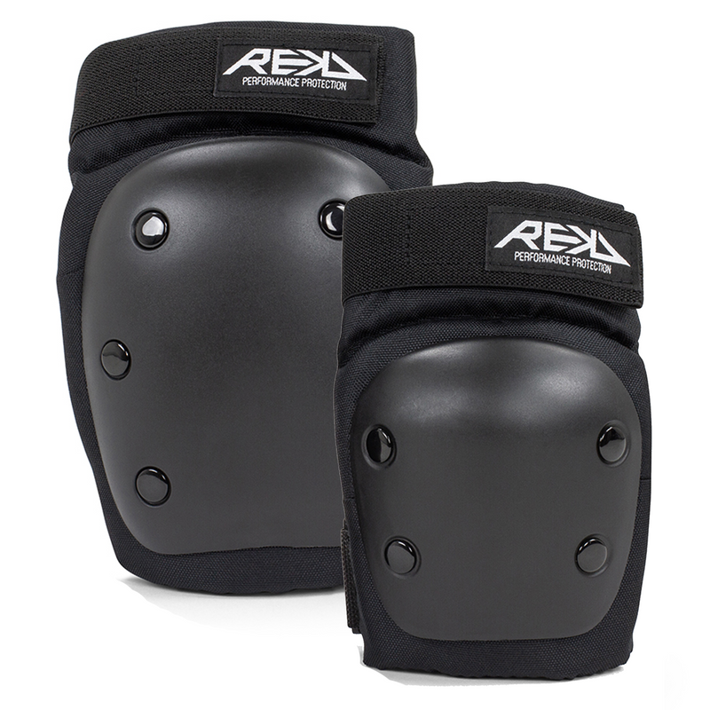 REKD Protection Heavy Duty Skate Double Pad Set, Black/Black