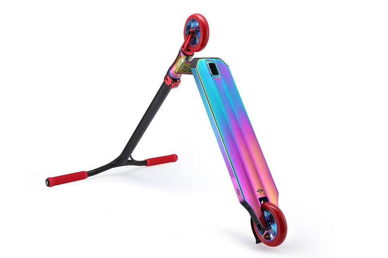 Sacrifice Scooters Flyte 115 Complete Stunt Scooter, NeoChrome Red Graffiti Stunt Scooter Sacrifice 
