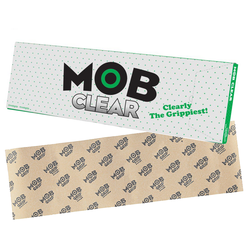 MOB Griptape Skateboard Grip Tape Sheet 10" Wide 33" Long, Clear