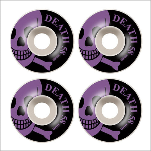 Death Skateboards Classic Skull Skateboard Wheels, 58mm  (Set Of 4)