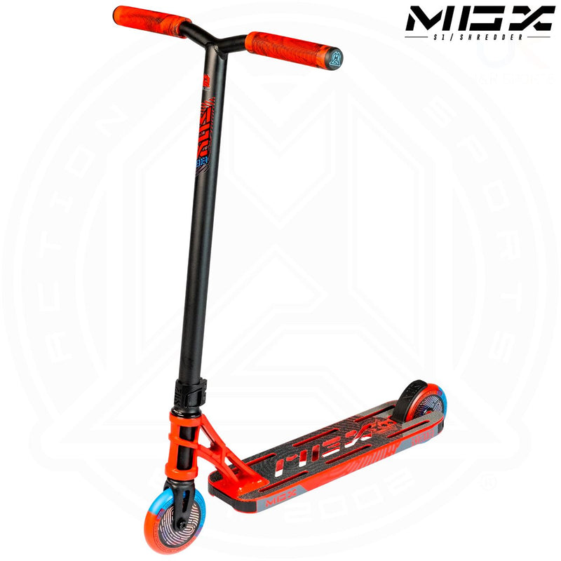 Madd Gear MGX S1 Shredder 4.5 Freestyle Complete Stunt Scooter, Red/Black
