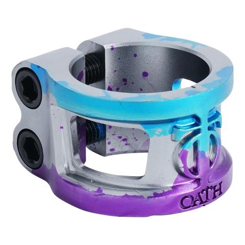 Oath Cage V2 Alloy 2 Bolt Clamp, Blue/Purple