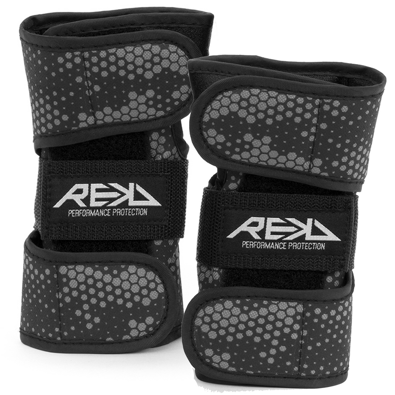 REKD Protection Pro Skate Wrist Guards, Grey/Black