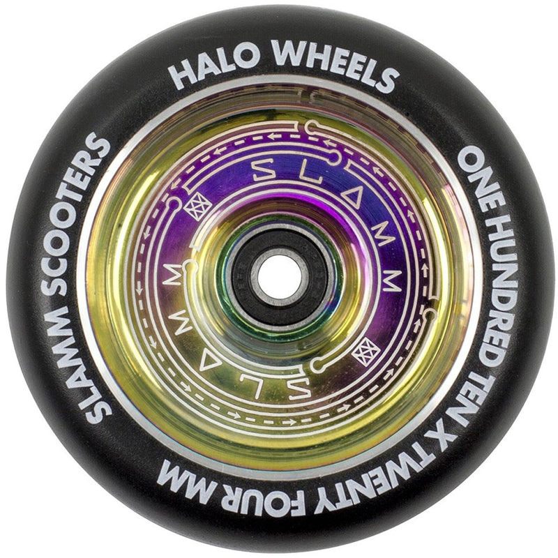 Slamm 110mm Halo Deep Dish Wheel - Neo Chrome Scooter Wheels Slamm Scooters 