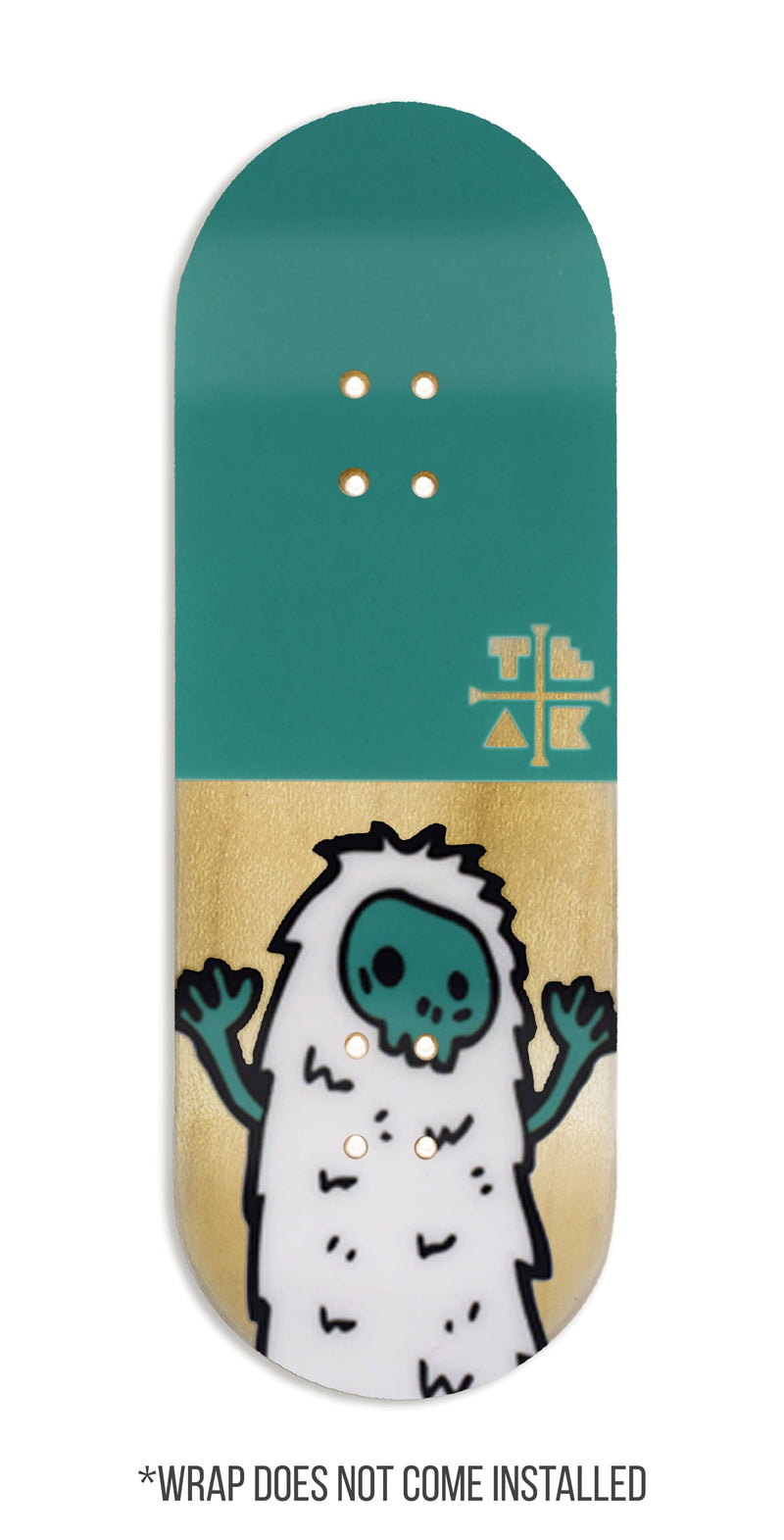 Teak Swap Fingerboard Deck & Graphic Wrap - Mini Yeti - 32mm x