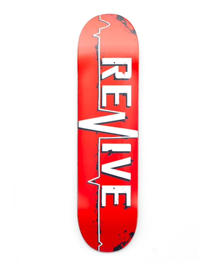 Revive Skateboards Red Lifeline Skateboard Deck, Red