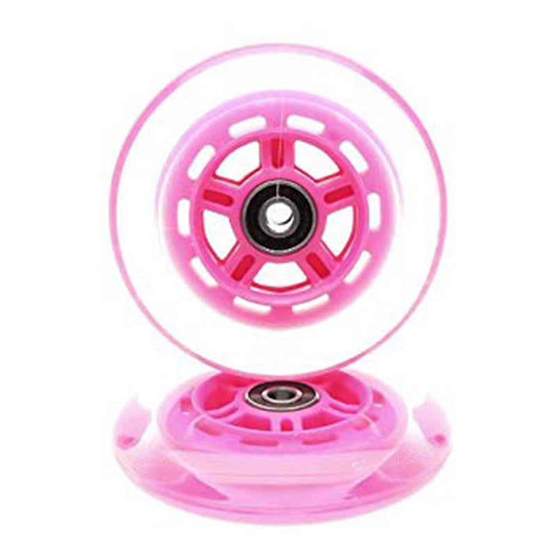 JD Bug Nylon core scooter wheel 100mm - Clear/Pink Scooter Wheels JD bug 