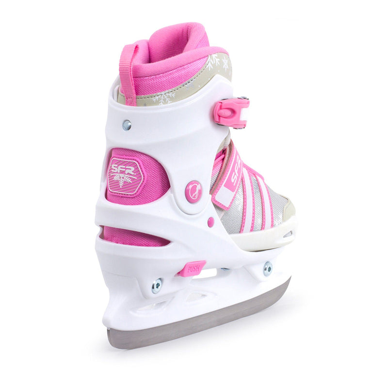 SFR Nova Adjustable Ice Skates - White/Pink Ice Skates SFR 