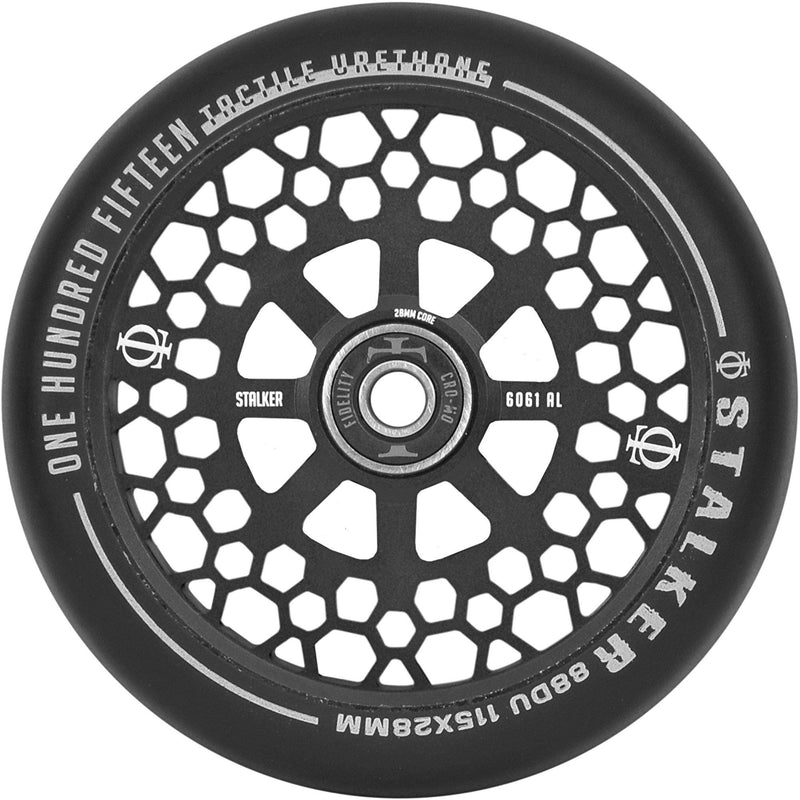 Oath Stalker Scooter Wheels (Pair) 115mm - Black Scooter Wheels Oath 