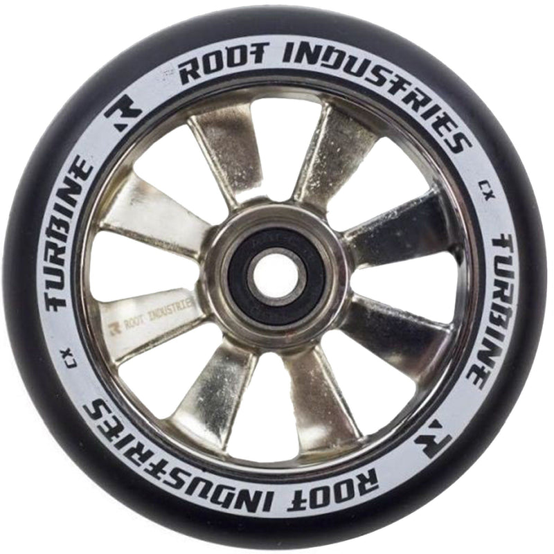 Root Industries Scooters Turbine Stunt Scooter Wheels 110mm, Black/Chrome Scooter Wheels Root Industries 