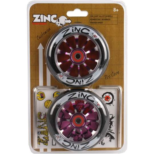 Zinc Team Series 110m Alloy Core Stunt Scooter Wheels, Purple